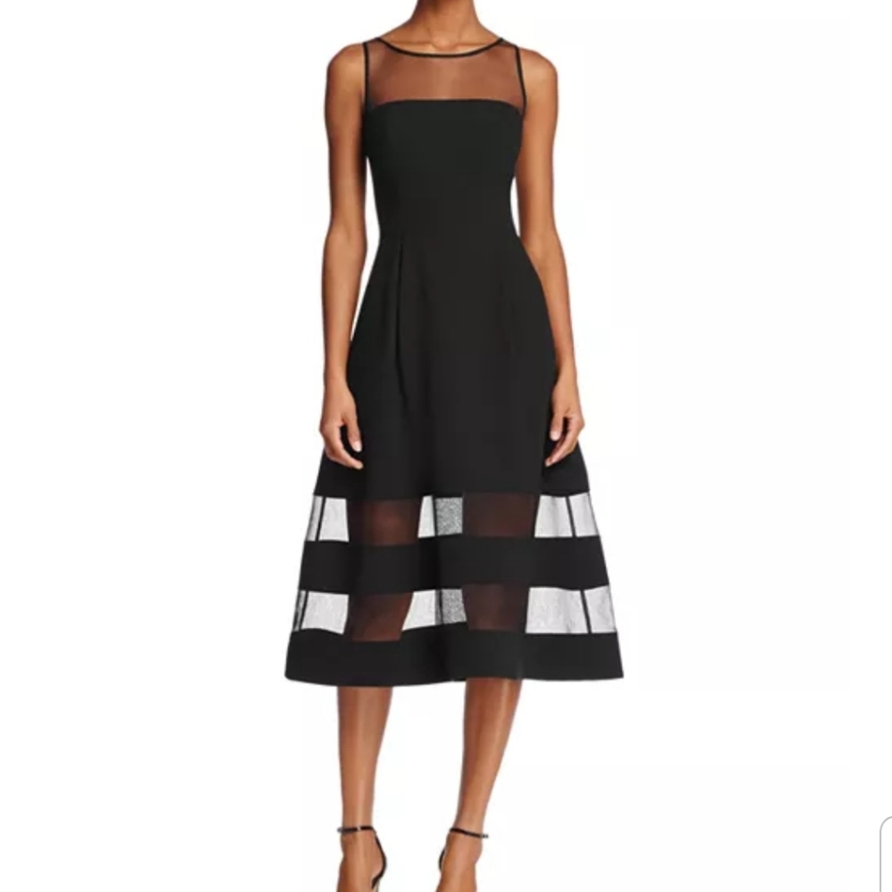 Illusion Fit and Flare Dress